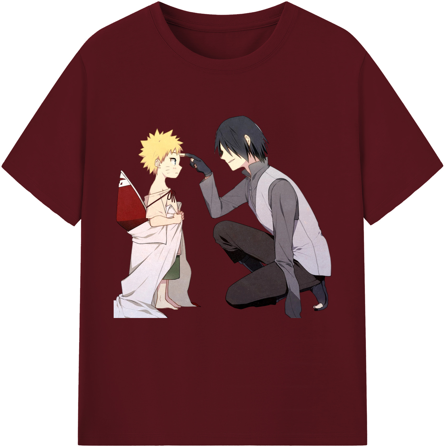 （画像用） NARUTO -ナルト- うちは サスケ Uchiha Sasuke 綿100％半袖Tシャツ（フロントプリント）
